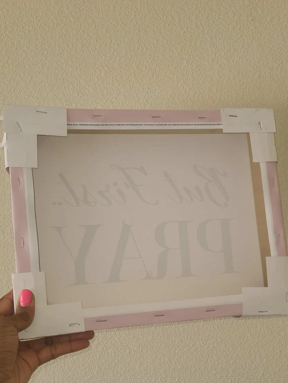 But First Pray Pink Wall Art - 11x14